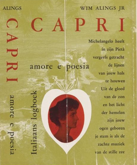 La copertina di Capri, amore e poesia di Wim Alings Jr., 1957. 