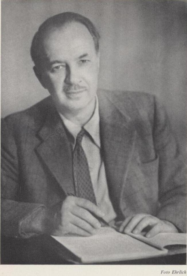 Portret van Johan Fabricius. Bron: Johan Fabricius, Een wereld in beroering, 1952; foto door Ehrlich.